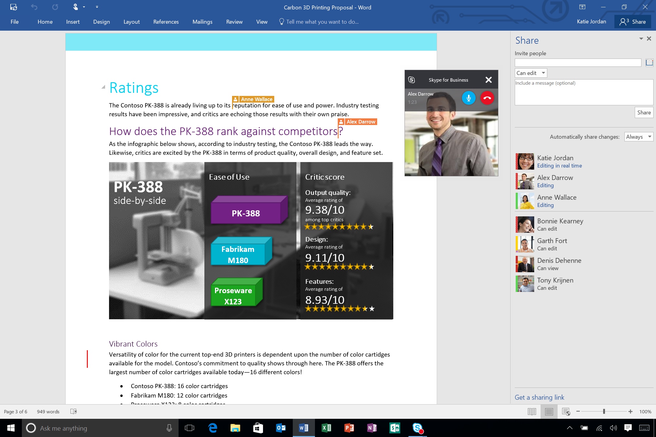 Microsoft Word 2016 Skype Integration and Sharing (2016)